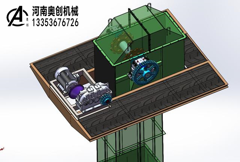 NE鬥式（shì）提升機機頭3D圖